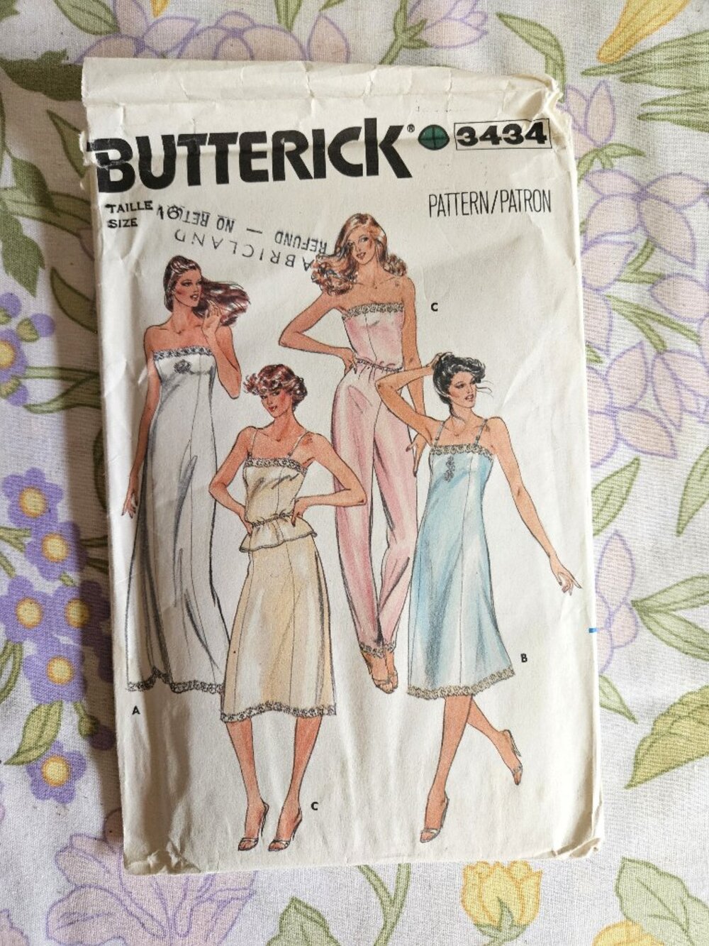 Vintage 1984 Sewing Pattern UNCUT Butterick 3434 Size 16